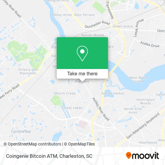 Coingenie Bitcoin ATM map