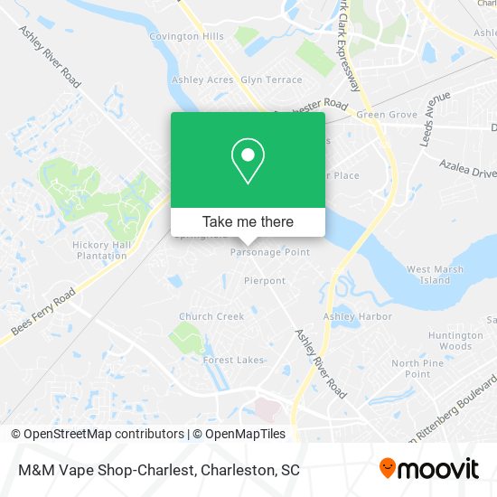 Mapa de M&M Vape Shop-Charlest