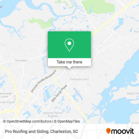 Pro Roofing and Siding map