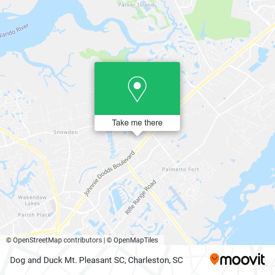 Dog and Duck Mt. Pleasant SC map