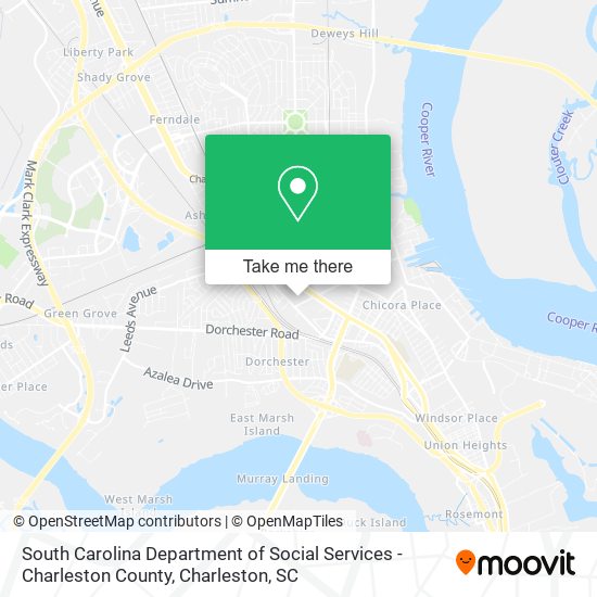 South Carolina Department of Social Services - Charleston County map