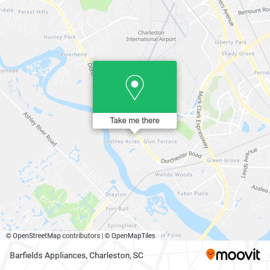 Barfields Appliances map