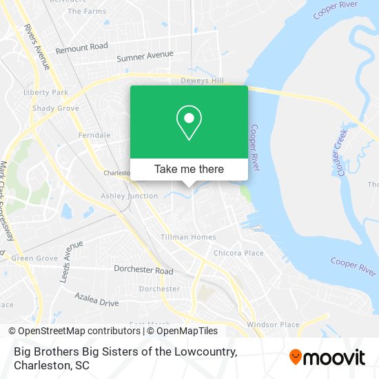 Big Brothers Big Sisters of the Lowcountry map