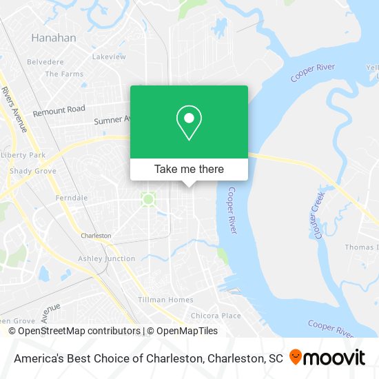 America's Best Choice of Charleston map