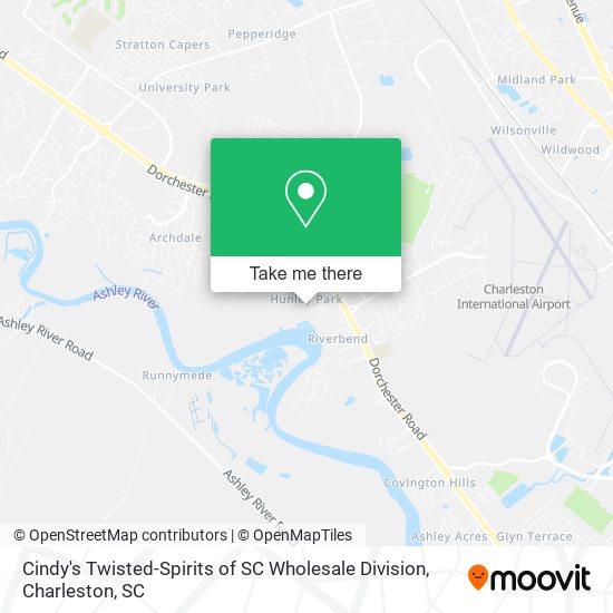 Mapa de Cindy's Twisted-Spirits of SC Wholesale Division
