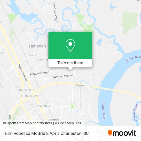 Erin Rebecca McBride, Aprn map