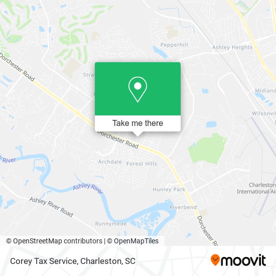 Corey Tax Service map