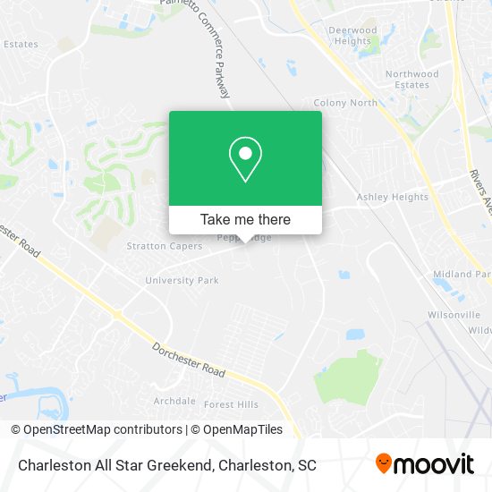 Mapa de Charleston All Star Greekend