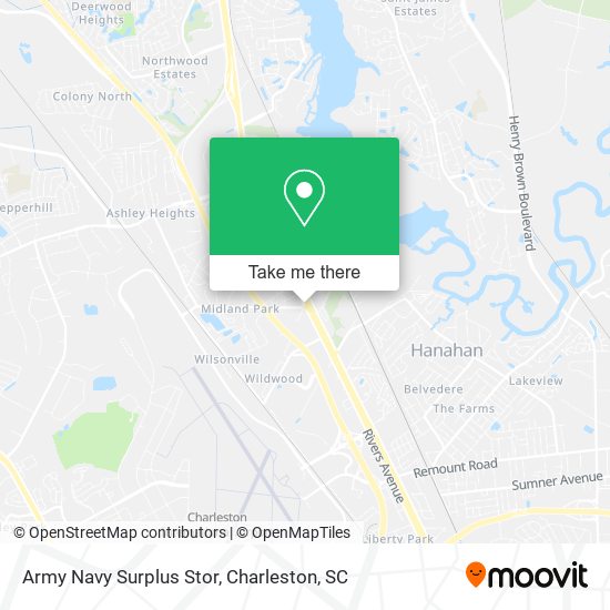Army Navy Surplus Stor map