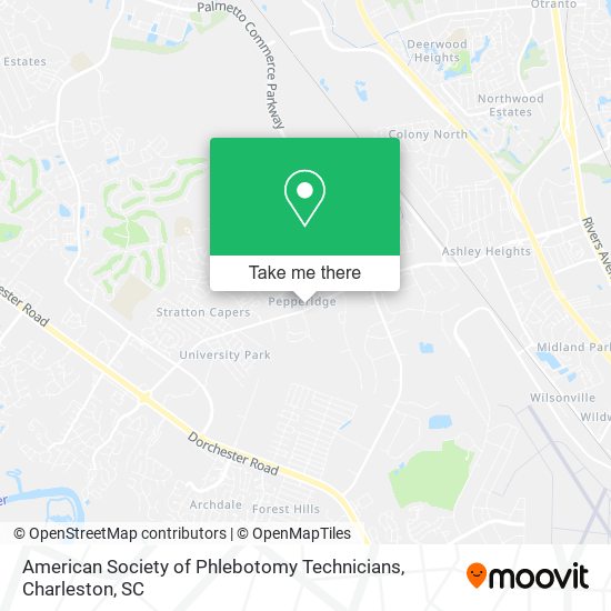 Mapa de American Society of Phlebotomy Technicians