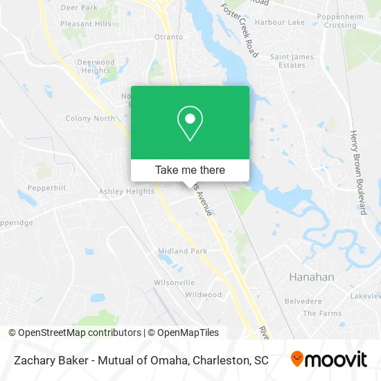 Mapa de Zachary Baker - Mutual of Omaha