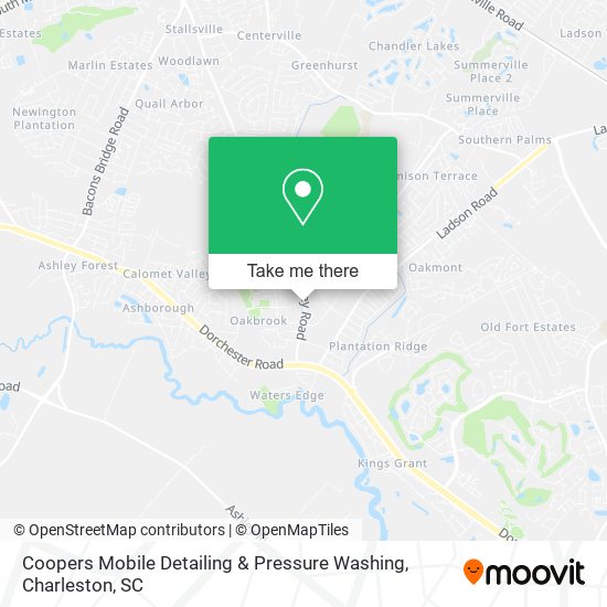 Mapa de Coopers Mobile Detailing & Pressure Washing