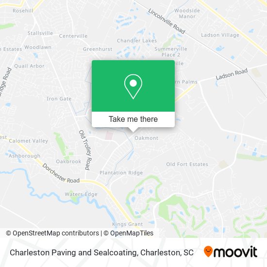 Mapa de Charleston Paving and Sealcoating