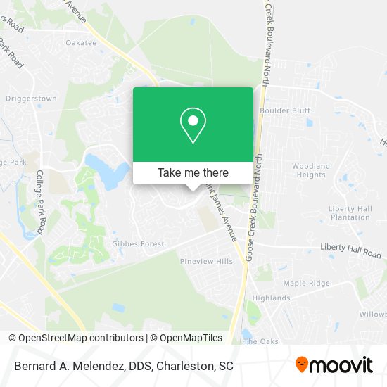 Bernard A. Melendez, DDS map