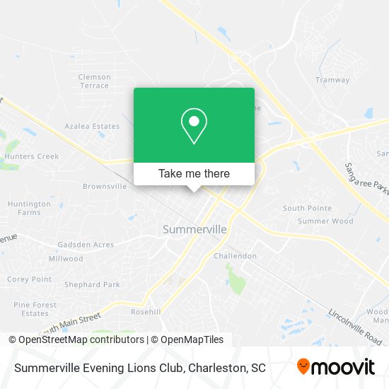 Summerville Evening Lions Club map