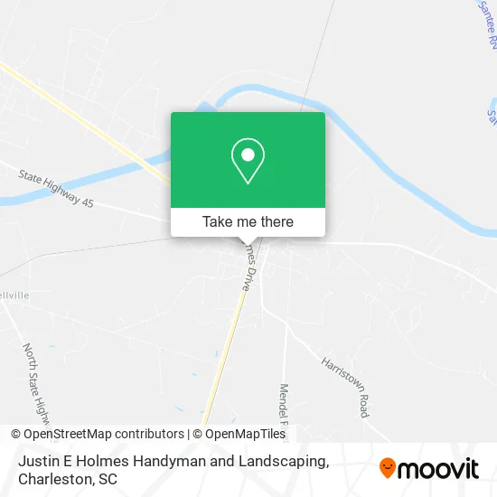 Justin E Holmes Handyman and Landscaping map