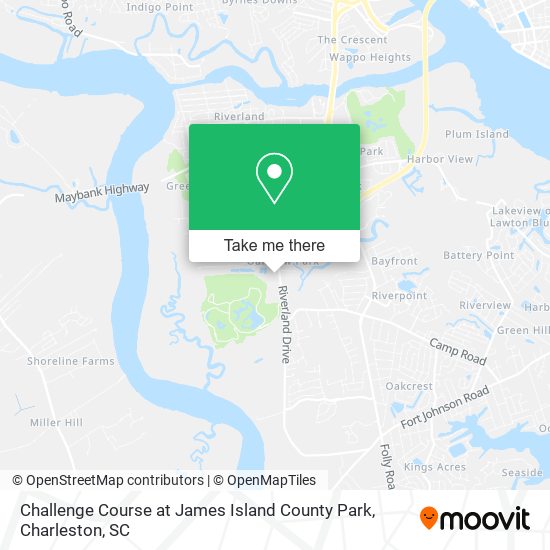 Mapa de Challenge Course at James Island County Park