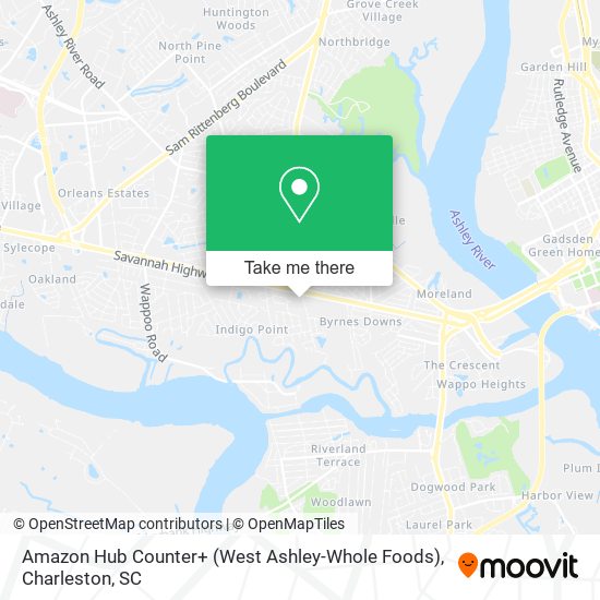 Amazon Hub Counter+ (West Ashley-Whole Foods) map