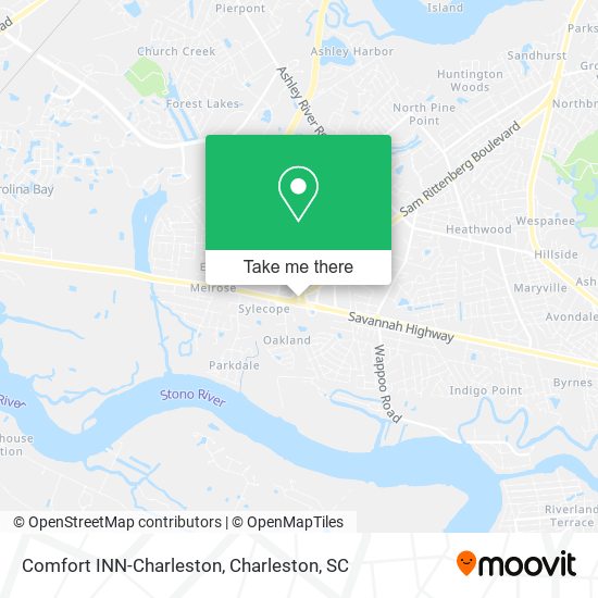 Mapa de Comfort INN-Charleston