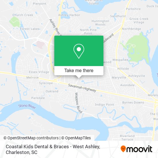 Mapa de Coastal Kids Dental & Braces - West Ashley
