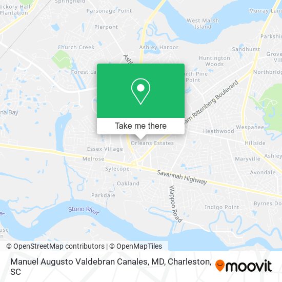Manuel Augusto Valdebran Canales, MD map