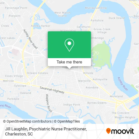 Jill Laughlin, Psychiatric Nurse Practitioner map