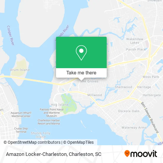 Amazon Locker-Charleston map
