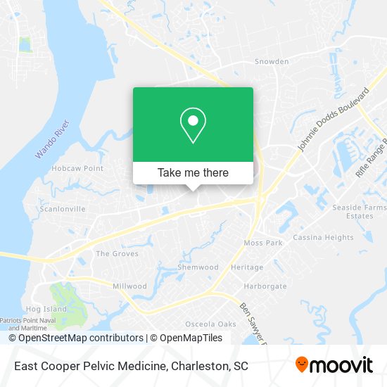 East Cooper Pelvic Medicine map