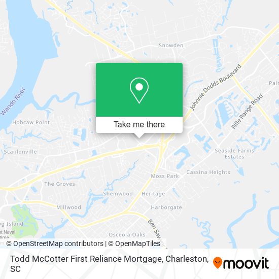 Mapa de Todd McCotter First Reliance Mortgage