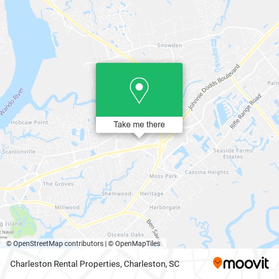 Mapa de Charleston Rental Properties
