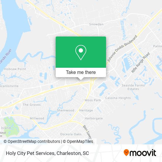Mapa de Holy City Pet Services