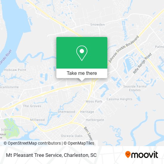 Mt Pleasant Tree Service map