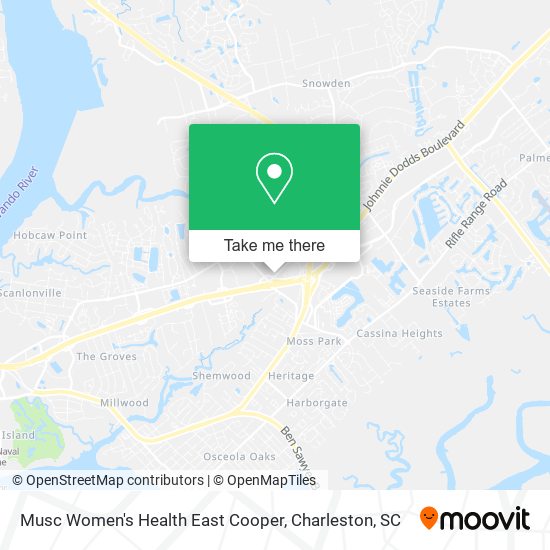 Mapa de Musc Women's Health East Cooper