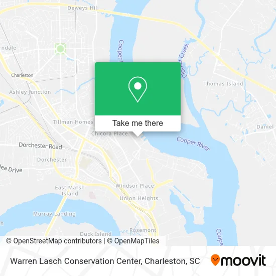 Warren Lasch Conservation Center map