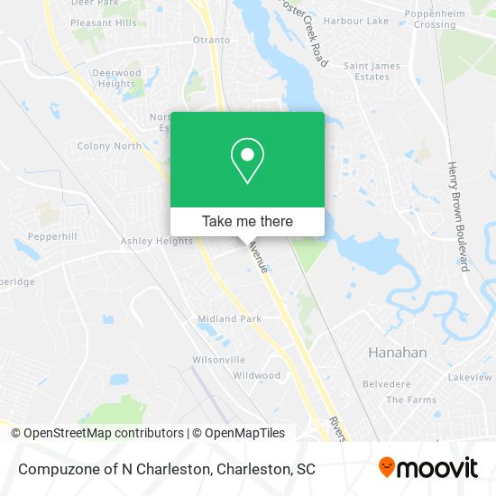 Mapa de Compuzone of N Charleston