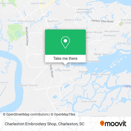 Charleston Embroidery Shop map