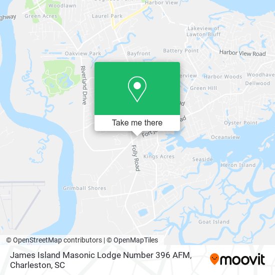 Mapa de James Island Masonic Lodge Number 396 AFM