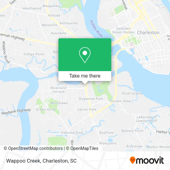 Mapa de Wappoo Creek