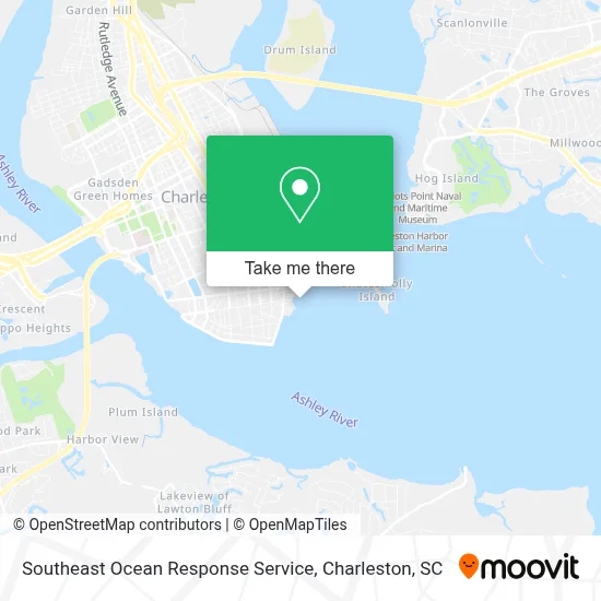 Southeast Ocean Response Service map