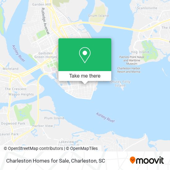 Mapa de Charleston Homes for Sale