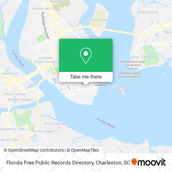 Mapa de Florida Free Public Records Directory