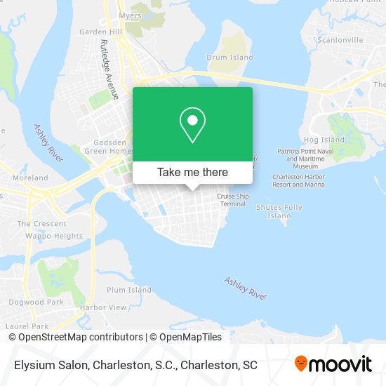 Mapa de Elysium Salon, Charleston, S.C.