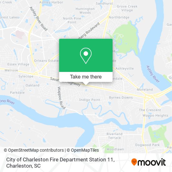 Mapa de City of Charleston Fire Department Station 11