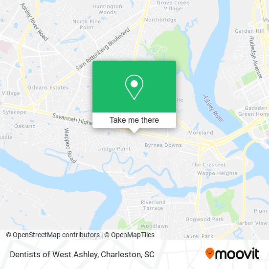 Mapa de Dentists of West Ashley