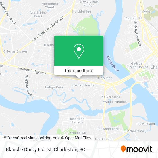 Blanche Darby Florist map