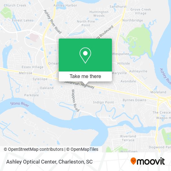 Ashley Optical Center map