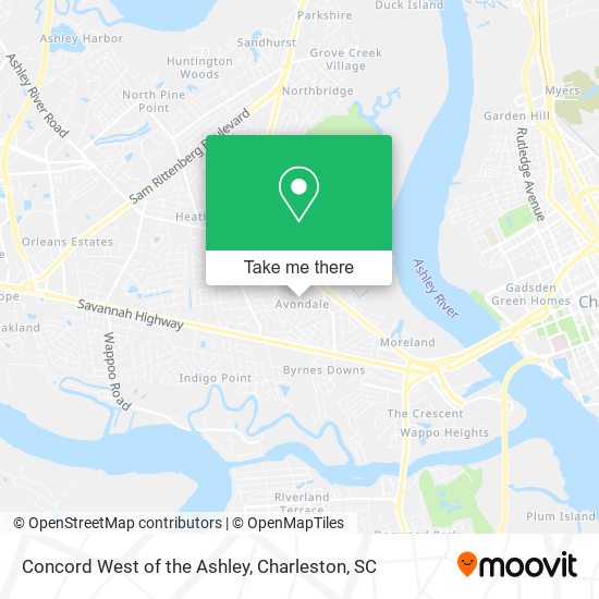 Mapa de Concord West of the Ashley