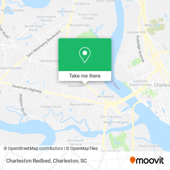 Mapa de Charleston Redbed