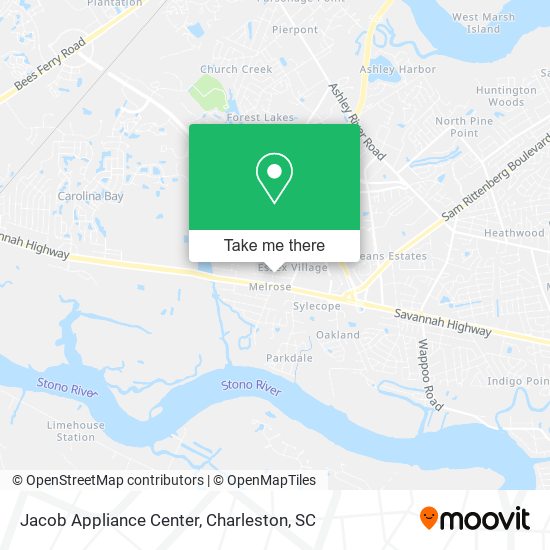 Jacob Appliance Center map