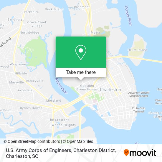 U.S. Army Corps of Engineers, Charleston District map